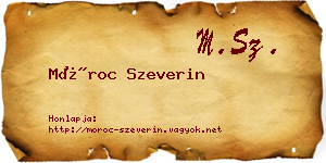 Móroc Szeverin névjegykártya
